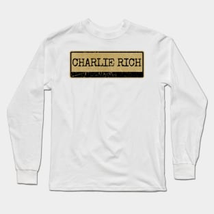 Aliska text black retro - Charlie Rich Long Sleeve T-Shirt